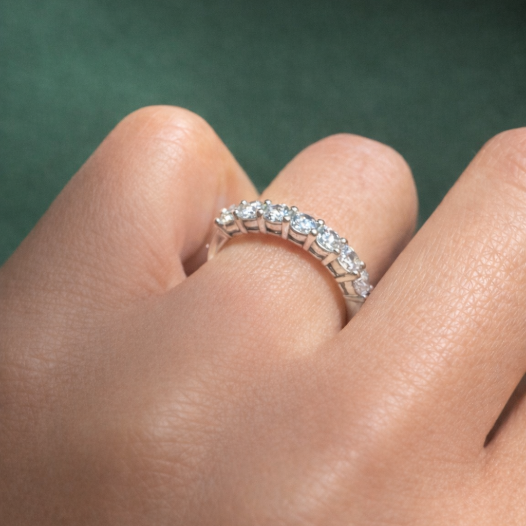 Seven-Stone Moissanite Band