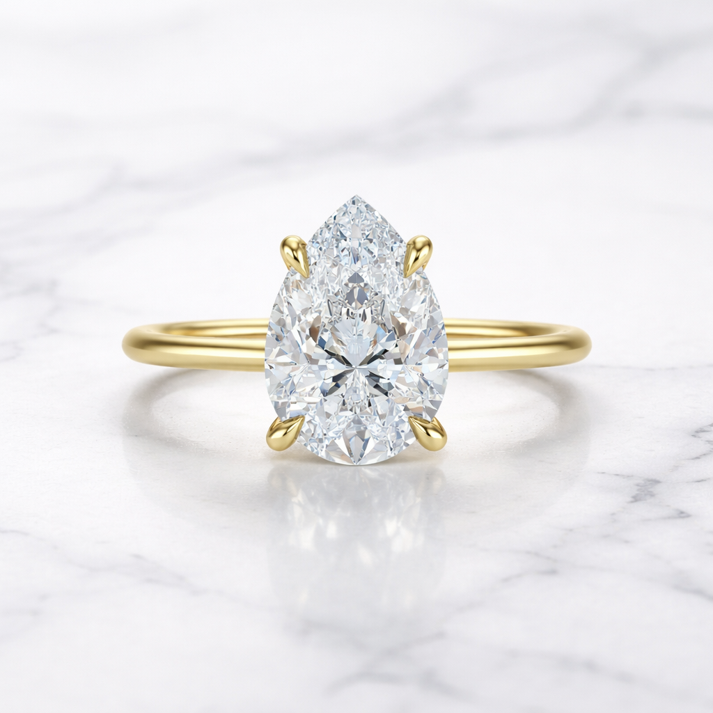 The Ella Ring - Pear Cut