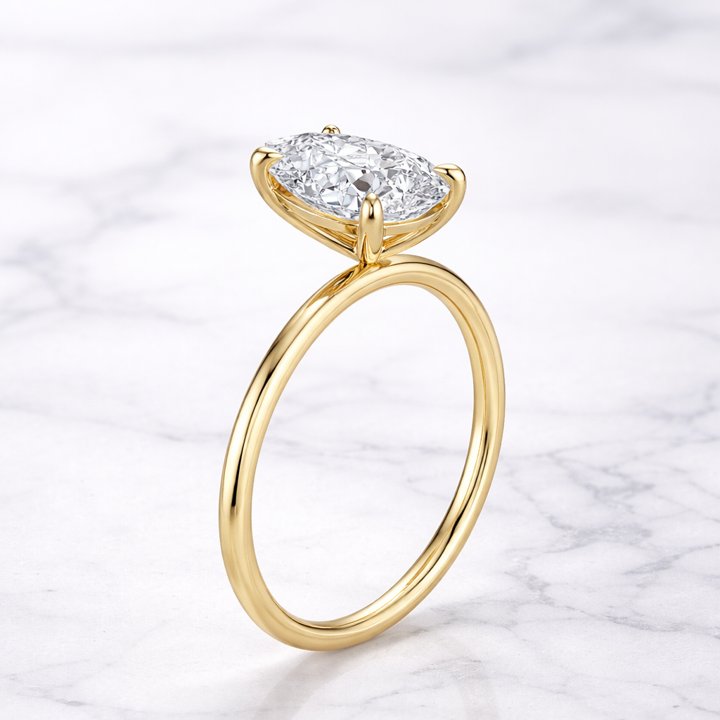 The Ella Ring - Pear Cut