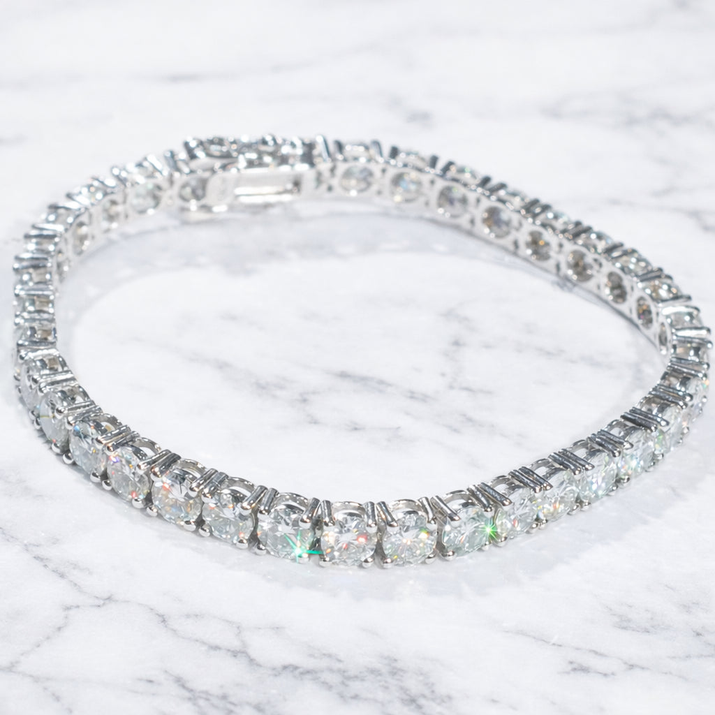 3mm Moissanite Tennis Bracelet – Sterling Silver