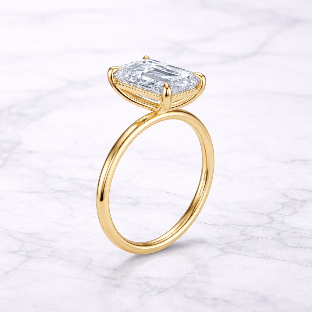 The Ella Ring - Emerald Cut
